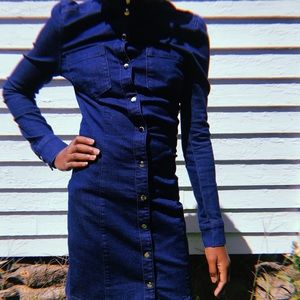Tight Denim Button up dress